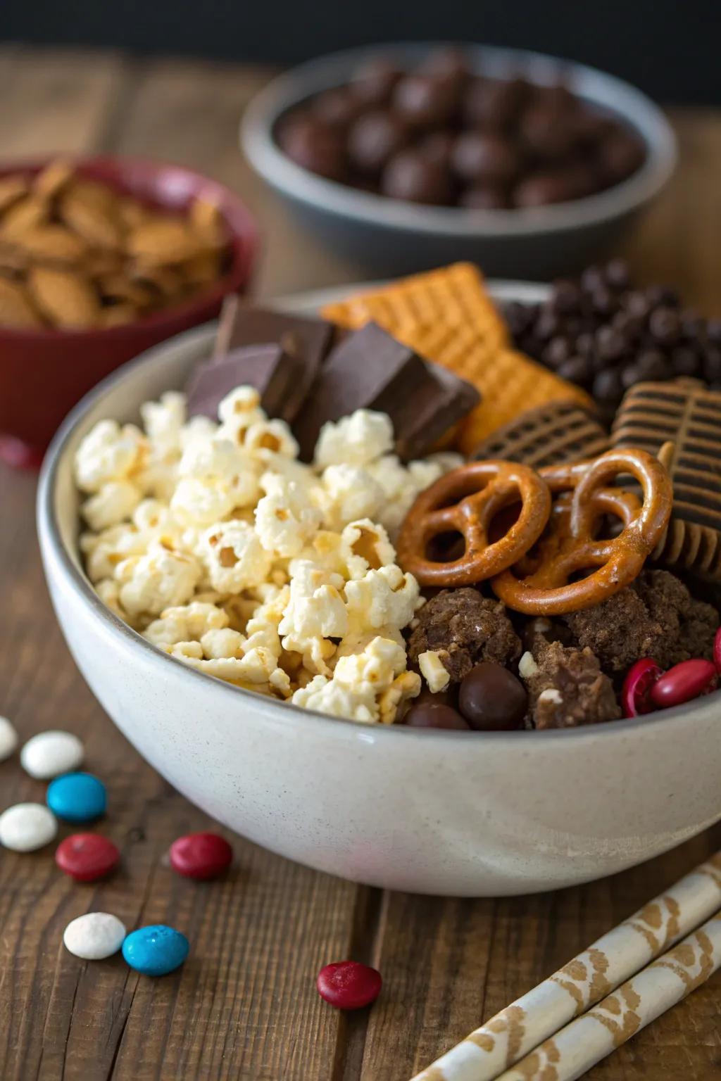 A delightful sideline snack combo for guests to savor.