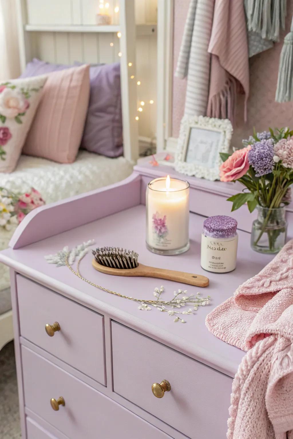 Lavender adds a delicate and soothing touch.