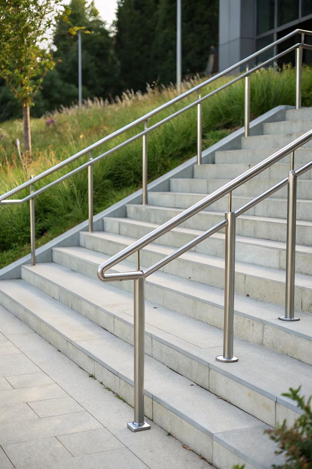 Minimalist metal bars deliver clean lines and dependable support.