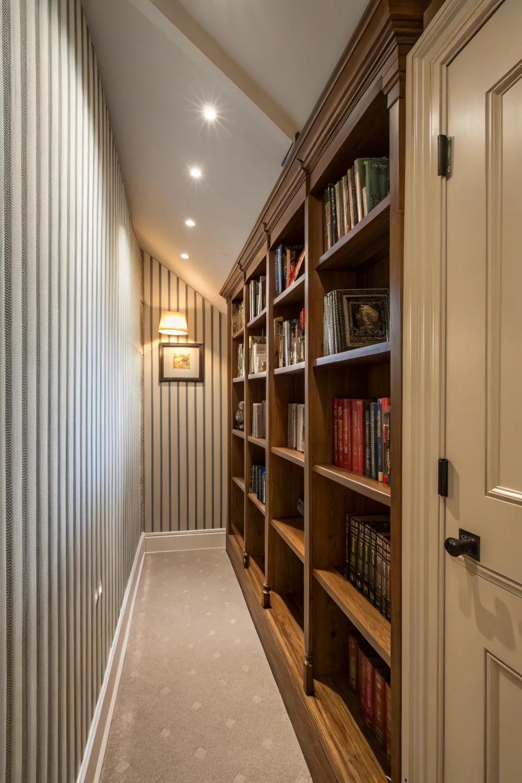 Vertical lines elevate small spaces.