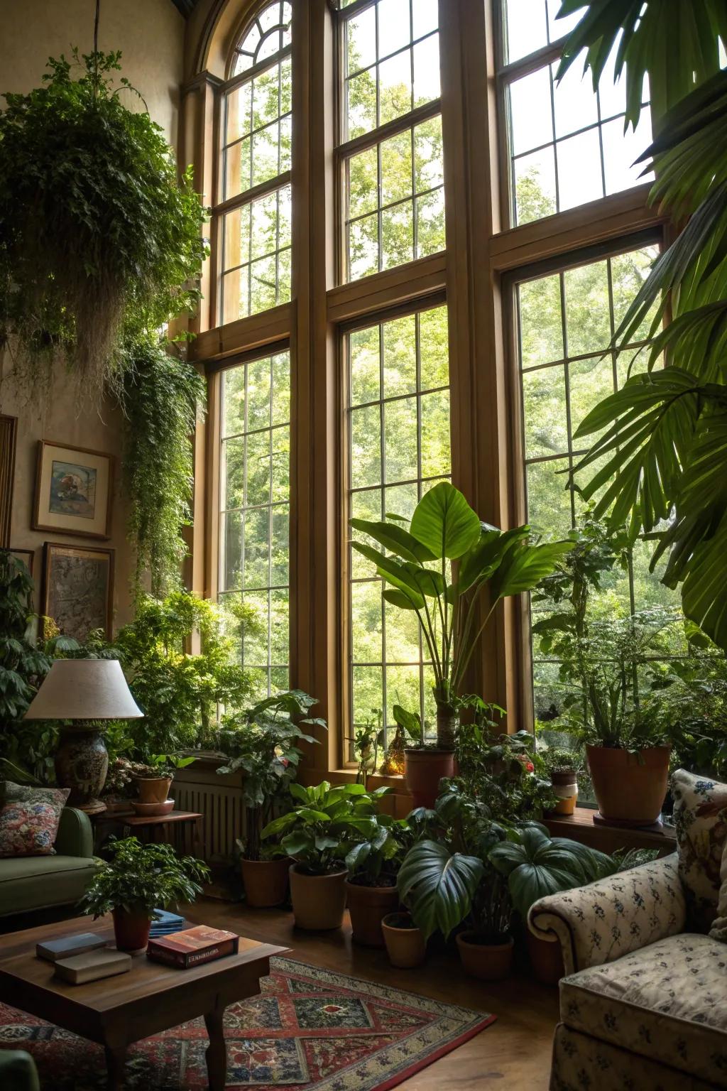 Potted plants that bring natural beauty indoors.