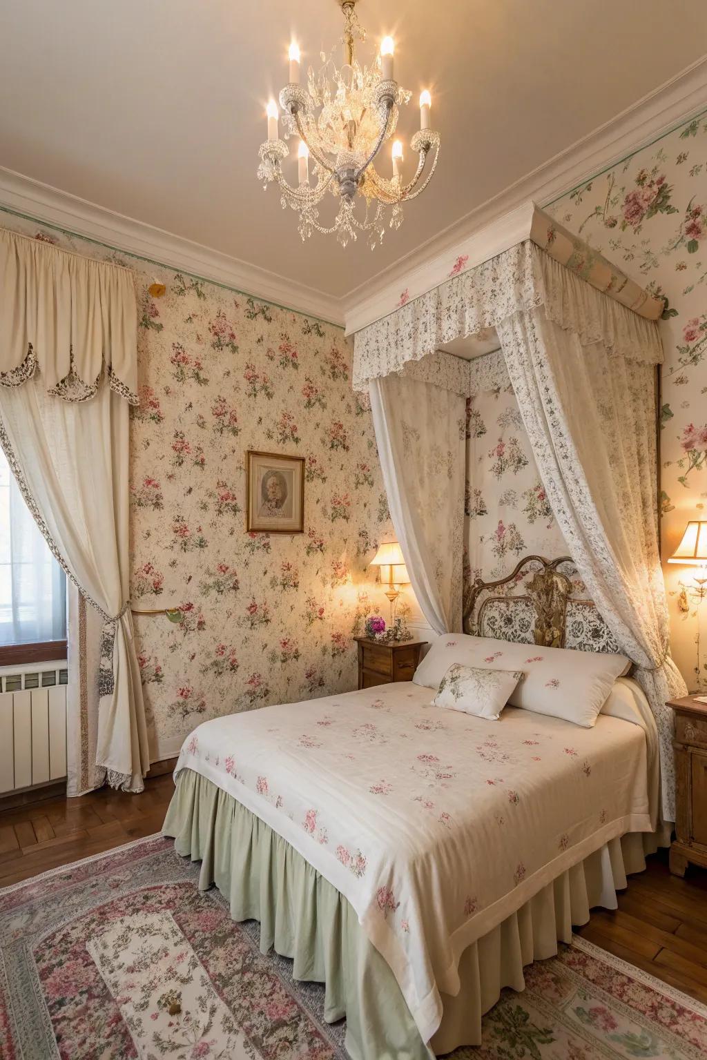 Vintage flower patterns spark nostalgia.