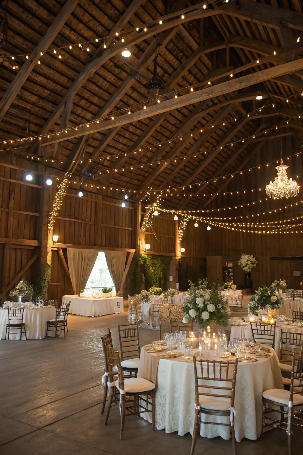 An event barn venue provides a unique and charming location for celebrations.