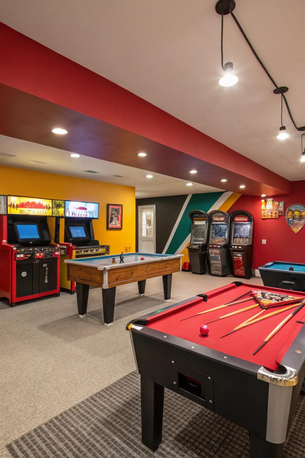 Dynamic colors bring energy and excitement to your game room.