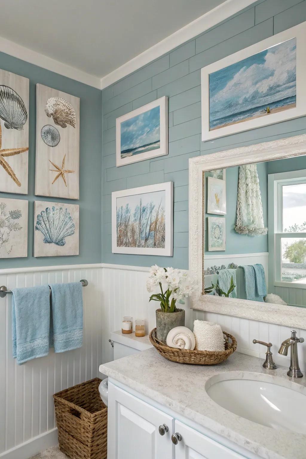 Sea-inspired art brings the ocean indoors.