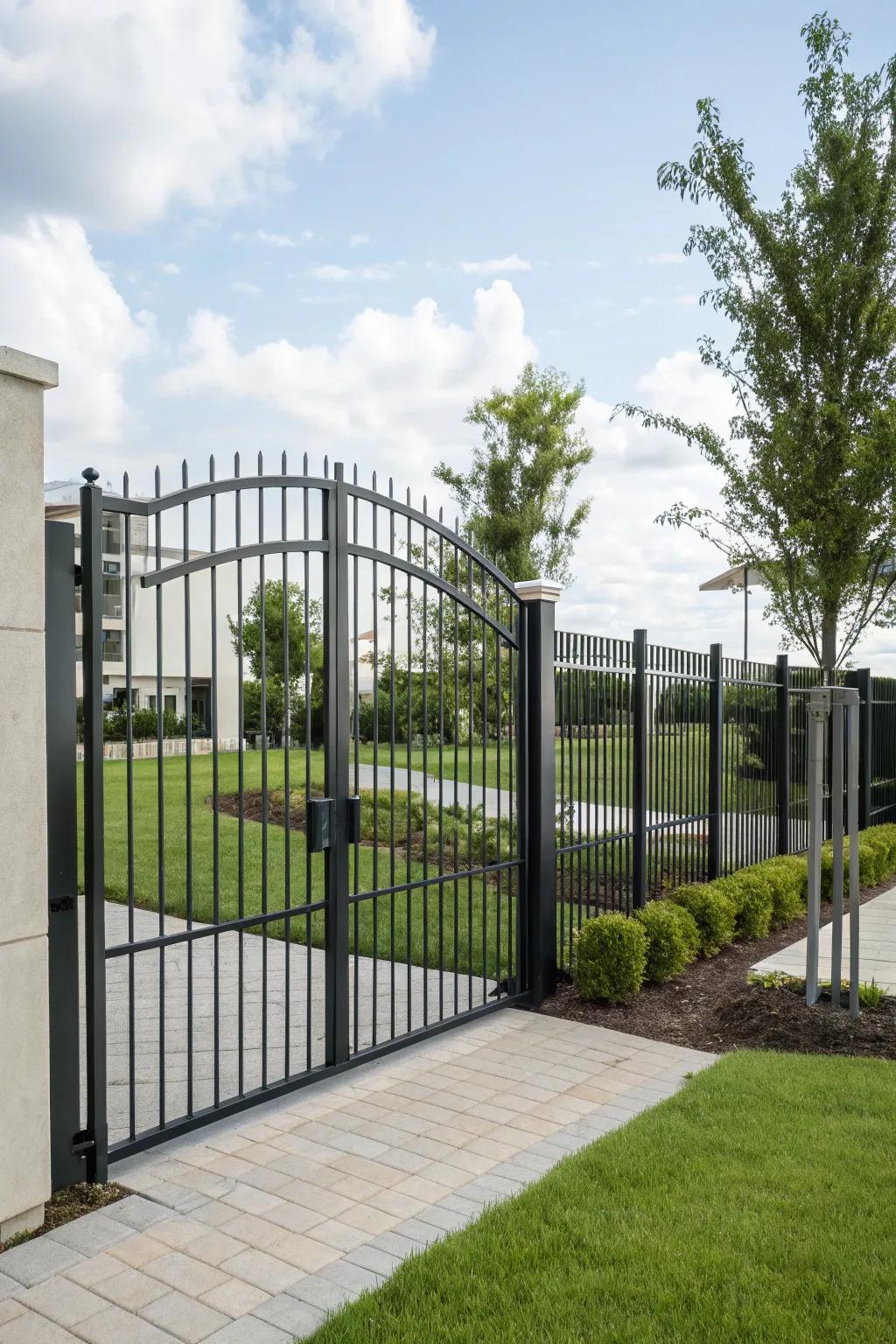 Functional gates provide security with a touch of style.