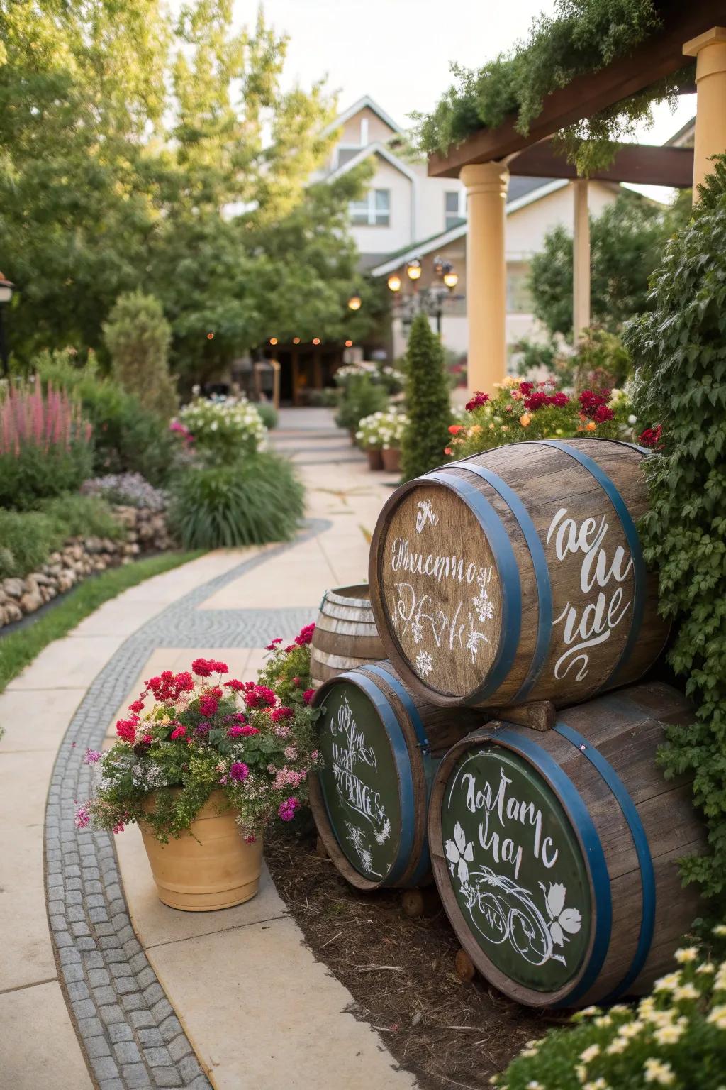 Barrels with personalized messages