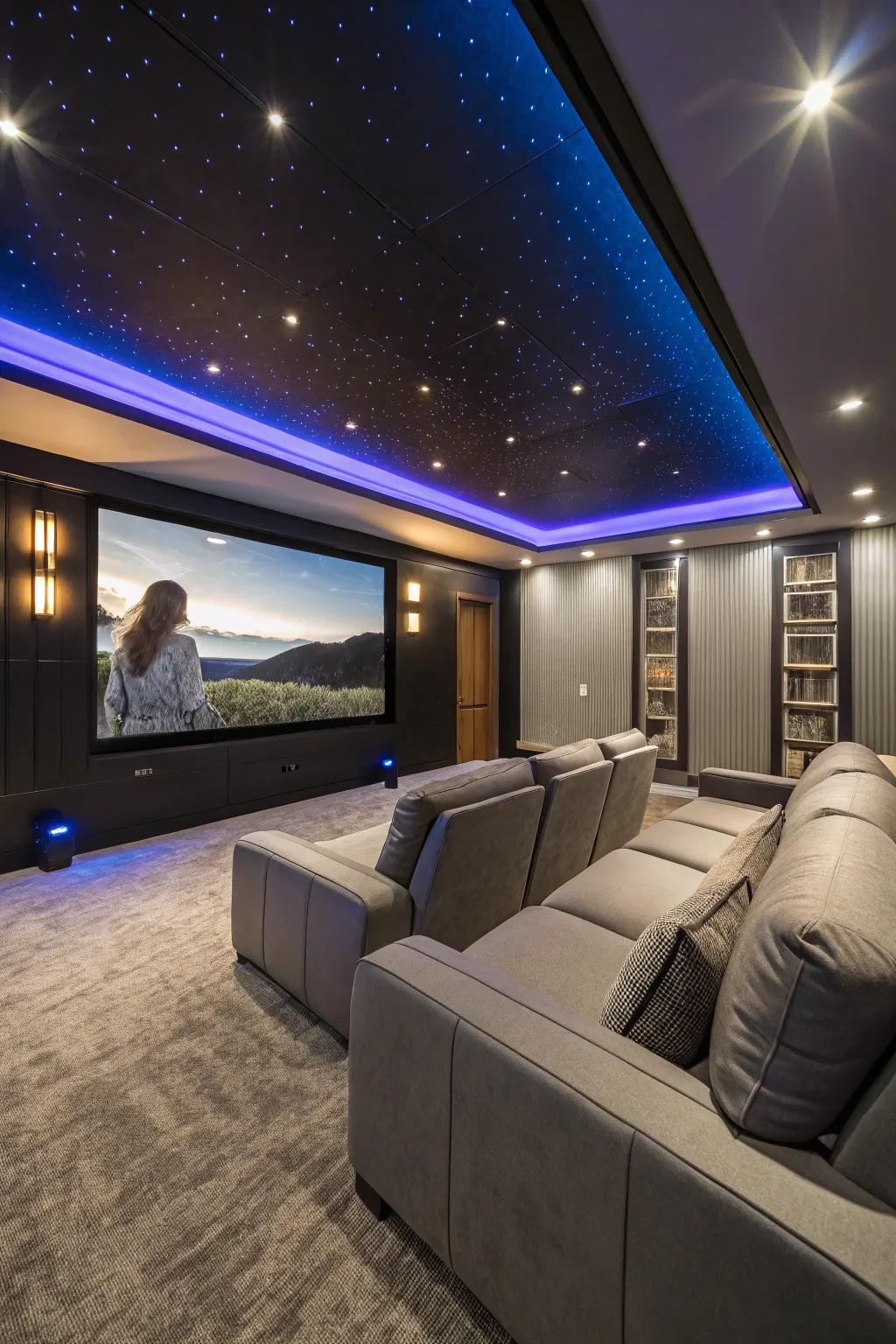 Immerse yourself in entertainment with LED-enhanced media rooms.