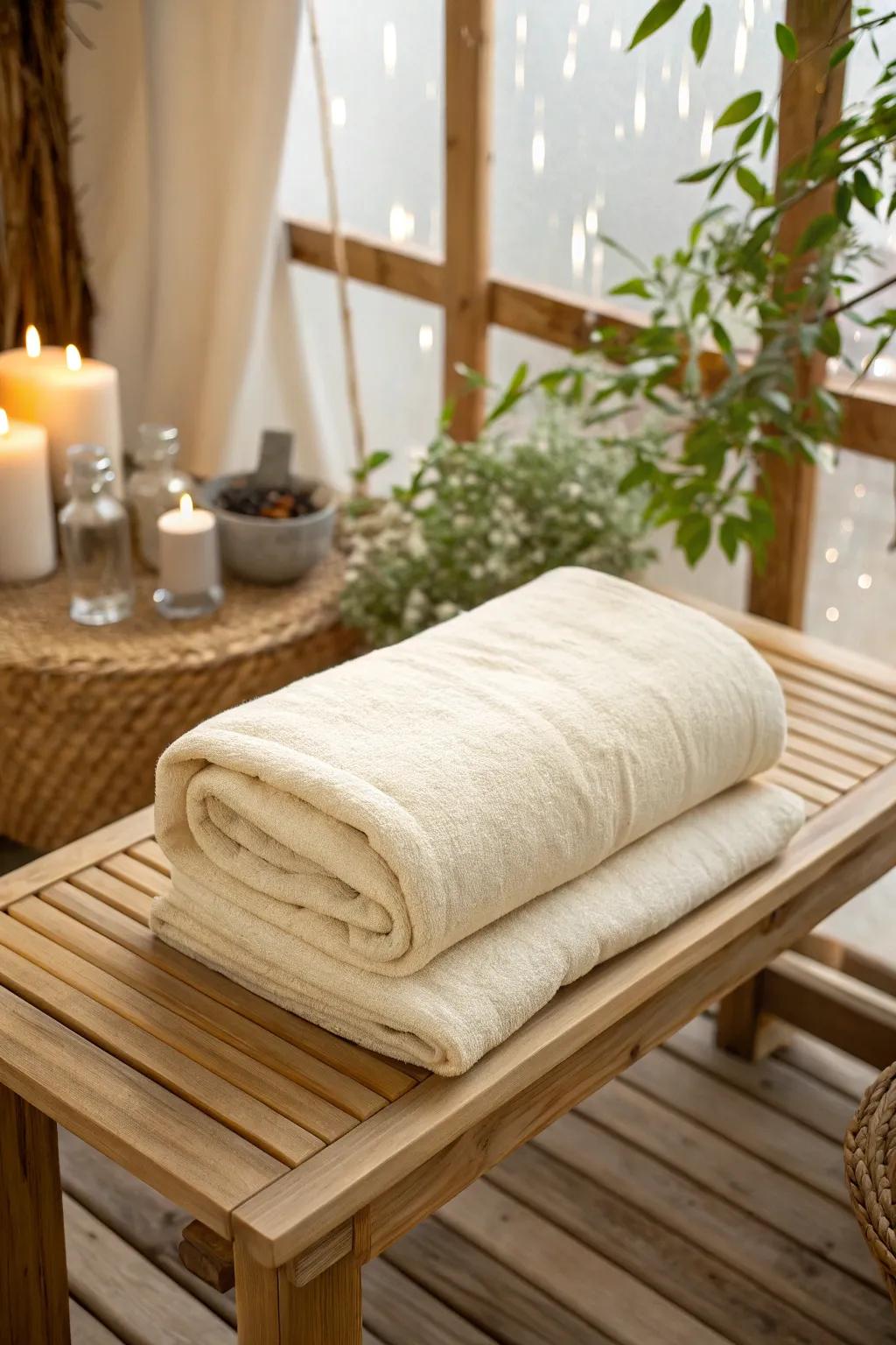 An eco-friendly bamboo-fiber blanket, perfect for sustainable living.