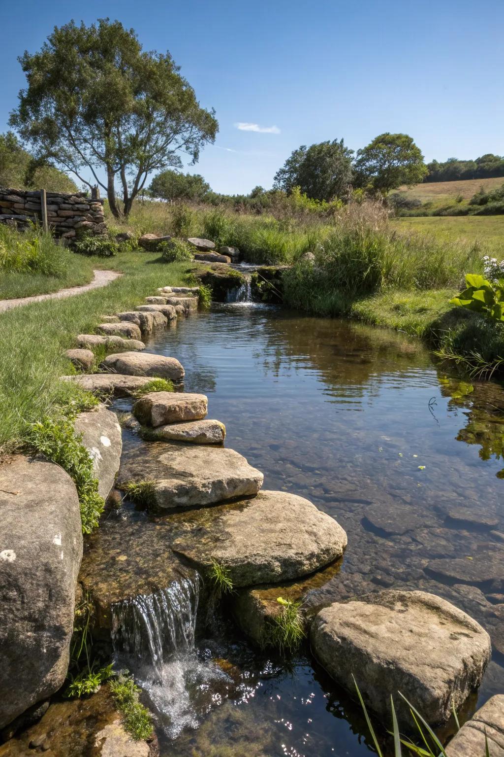 Rustic designs impart a charming countryside sensation to your stream.