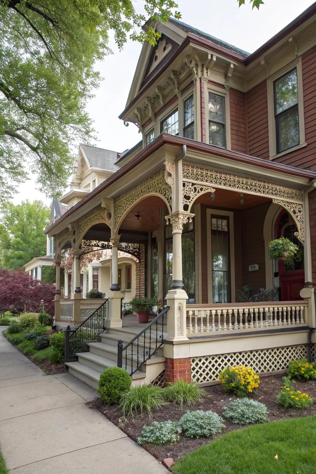 Bold cornices create striking focal points.