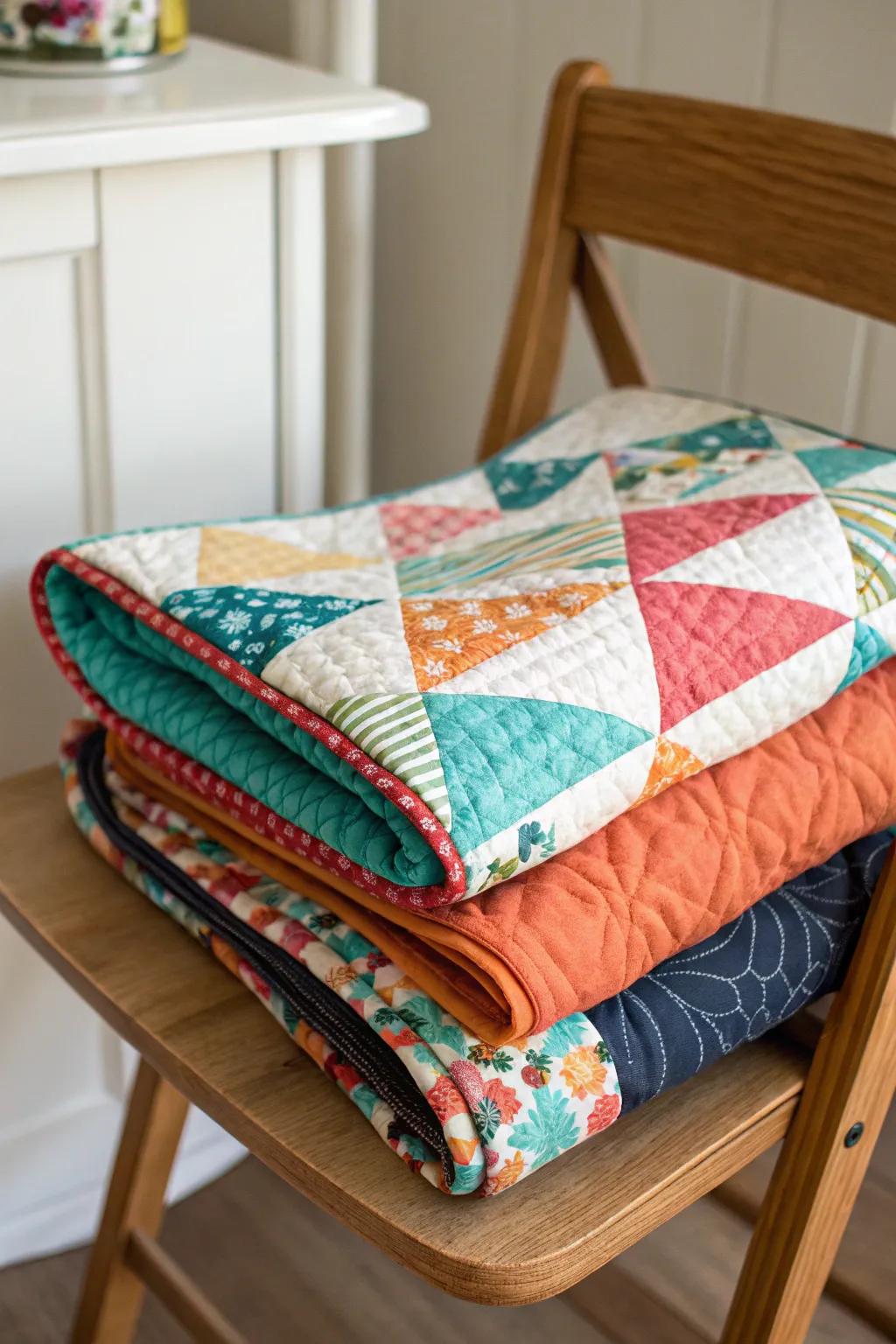 Reverse binding showcases your quilt's double-sided design.