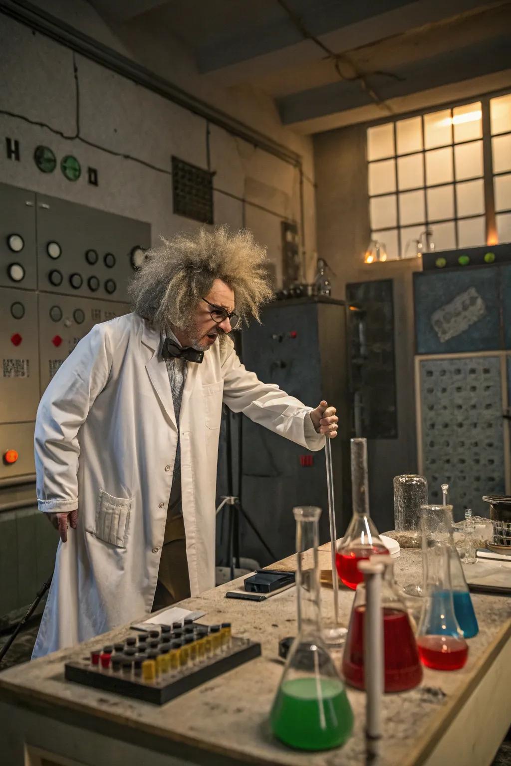 Experiment with fun in a quirky mad scientist costume.