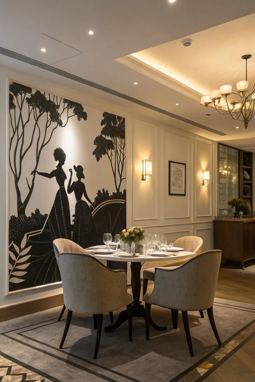 Silhouette art adds a striking and elegant touch to your decor.