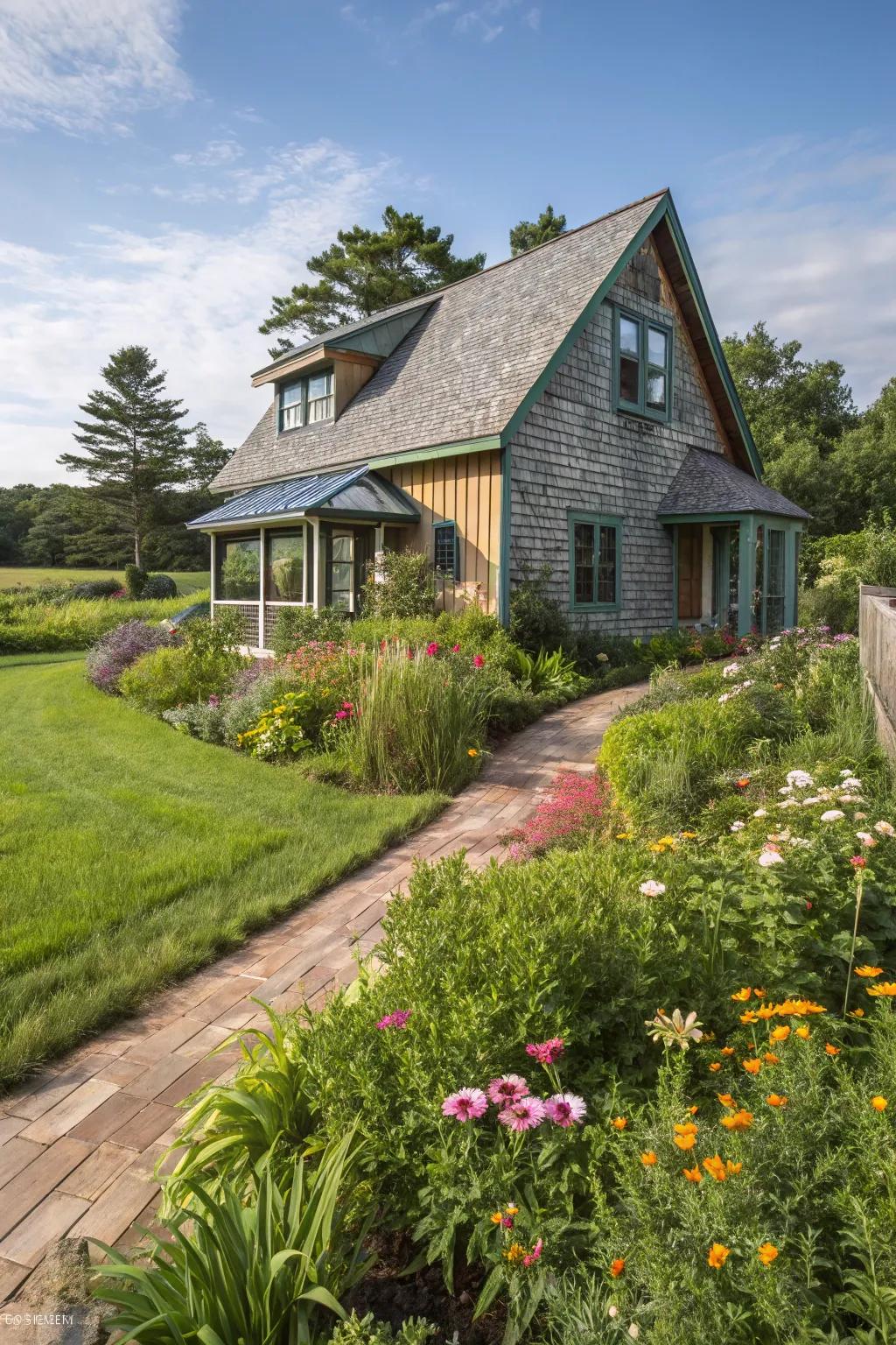 Environmentally friendly materials merge style and sustainability.