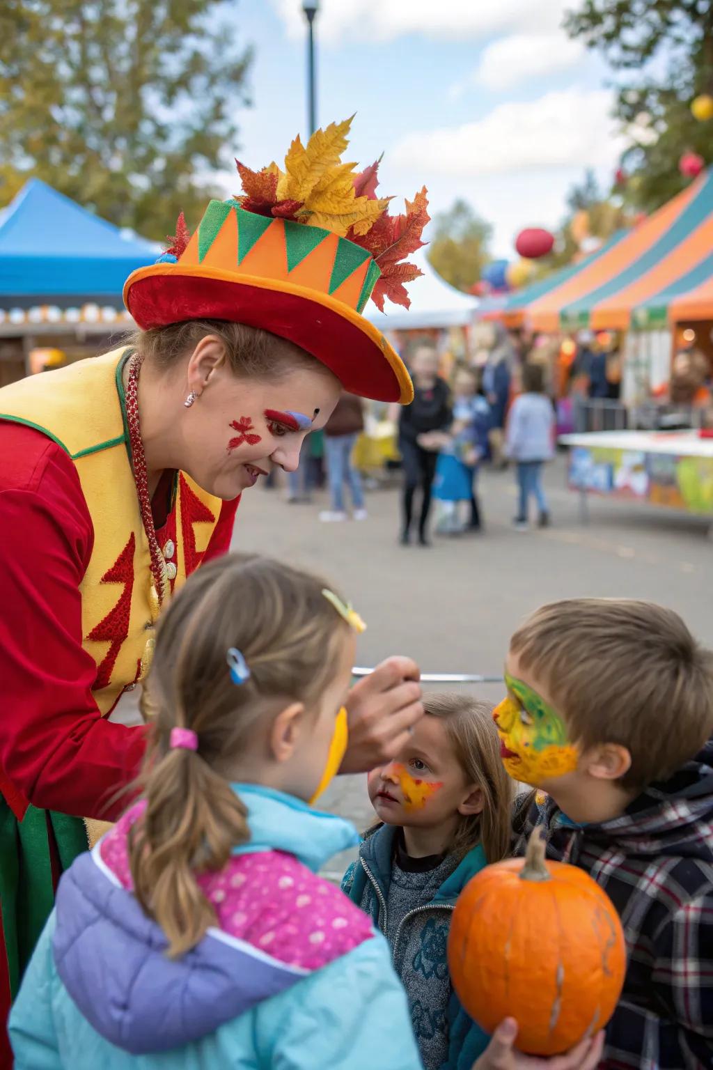 Colorful seasonal face painting for all ages