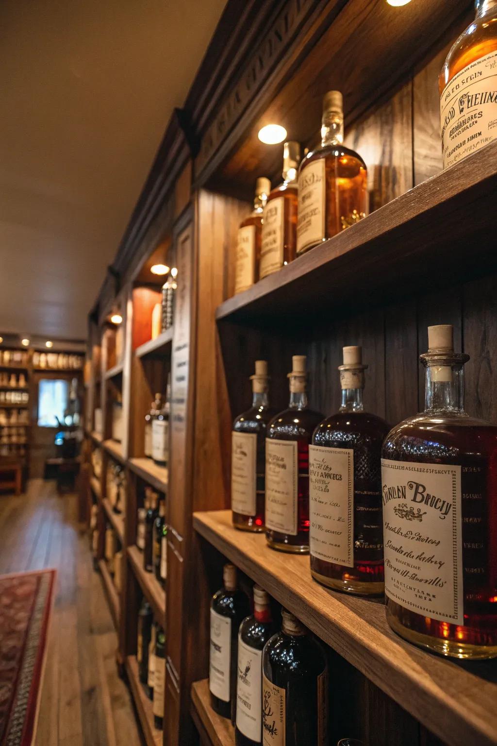 Personalized labels make your whiskey collection uniquely yours.