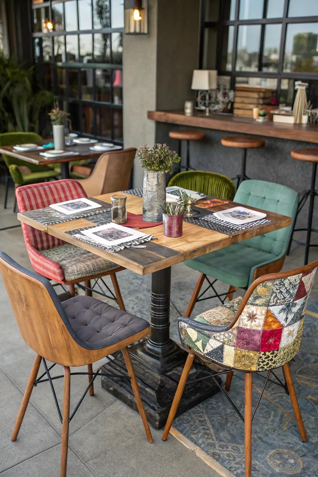 Showcase your style with mix-and-match pub tables.