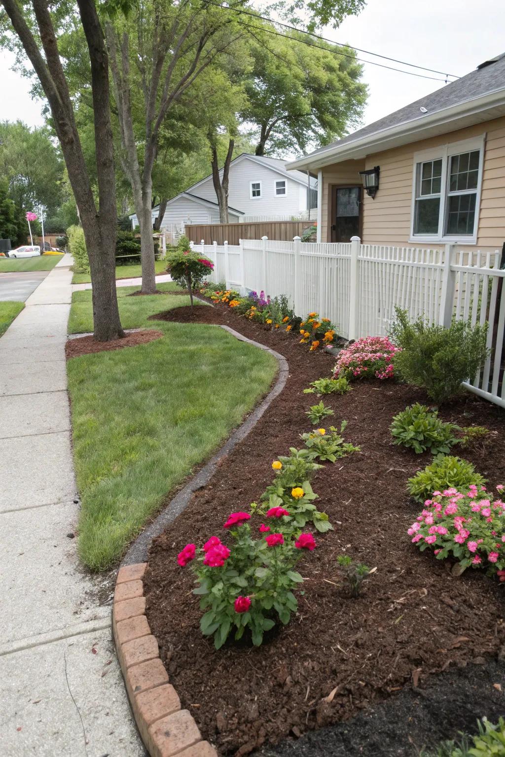 Mulch provides a clean and polished look.