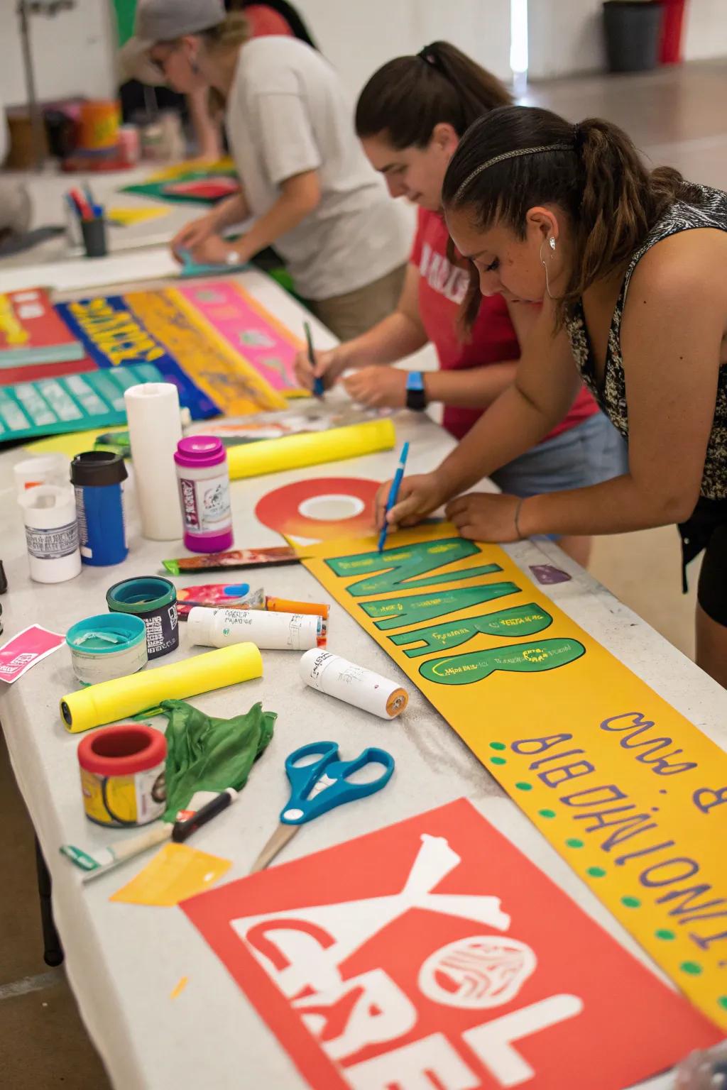 A banner station that lets guests showcase their creativity.