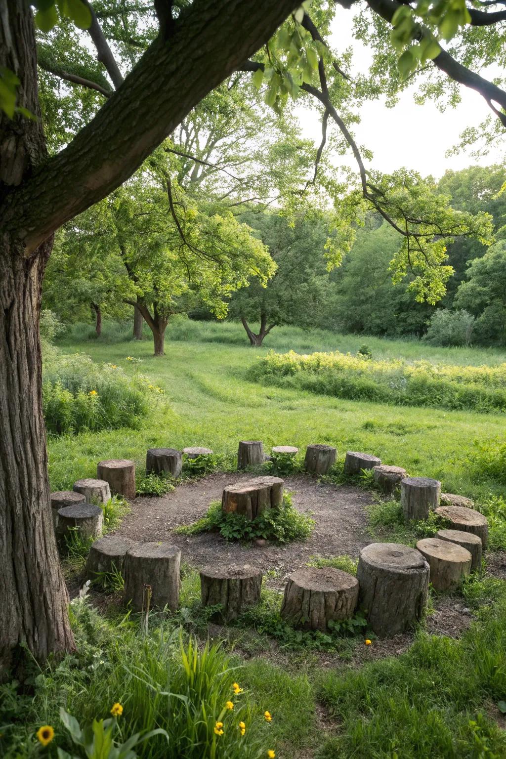 A storytelling circle for magical tales and memories