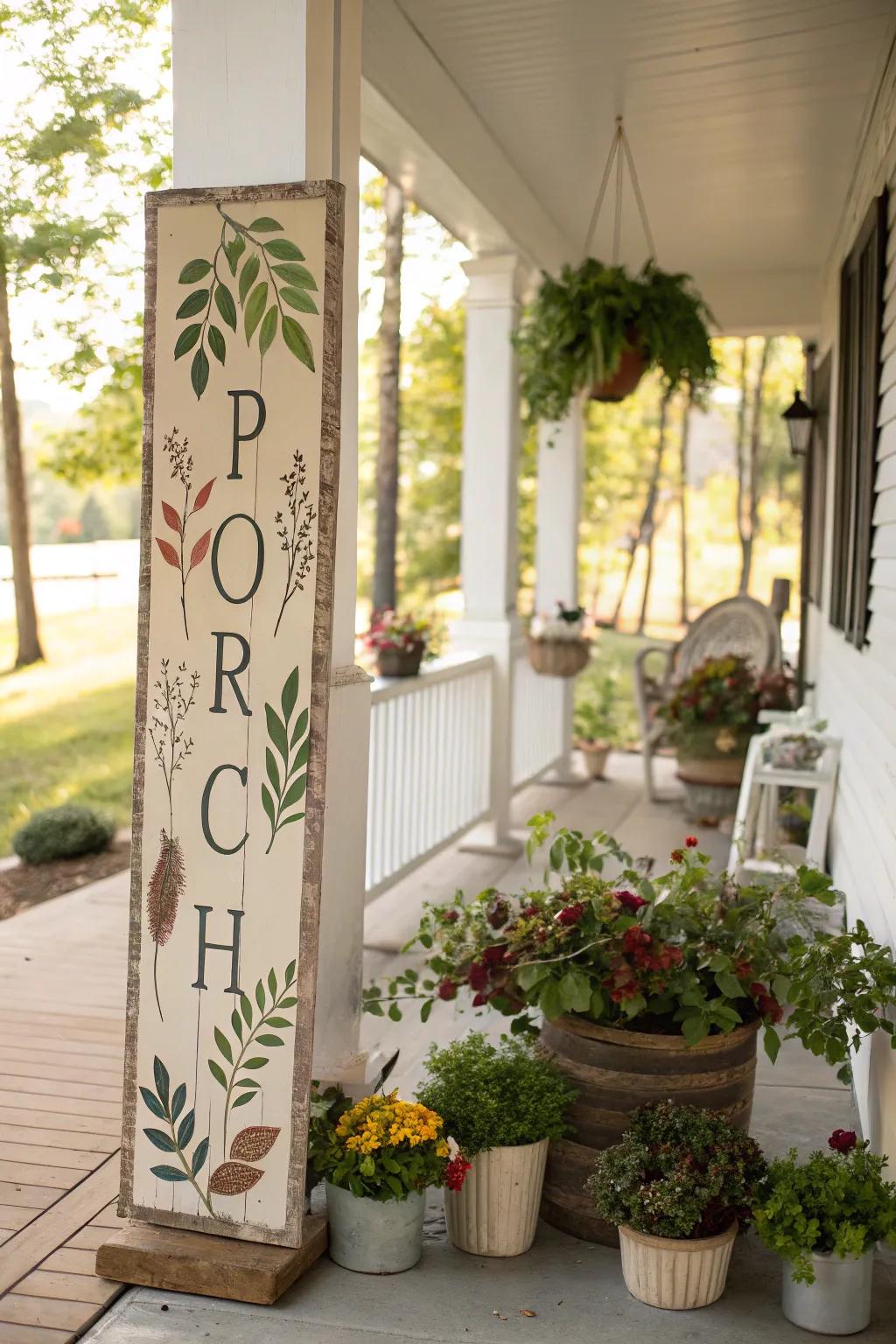 A nature-inspired sign that connects your home with the environment.