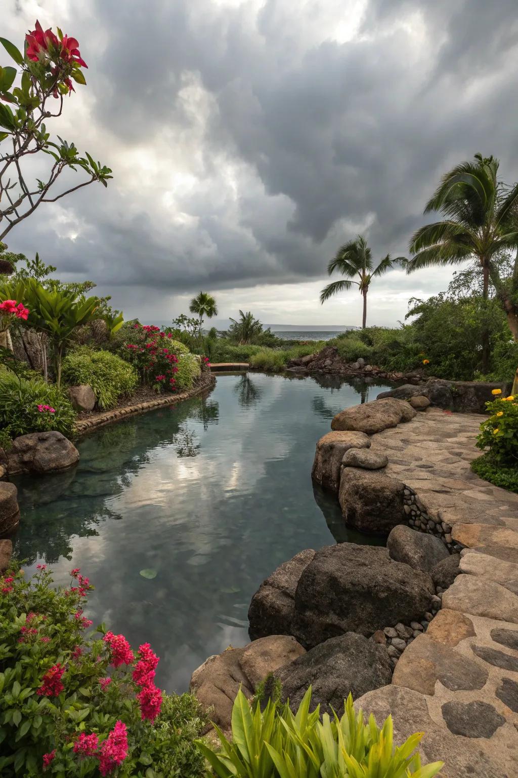 Natural pool delivering a serene swimming encounter.