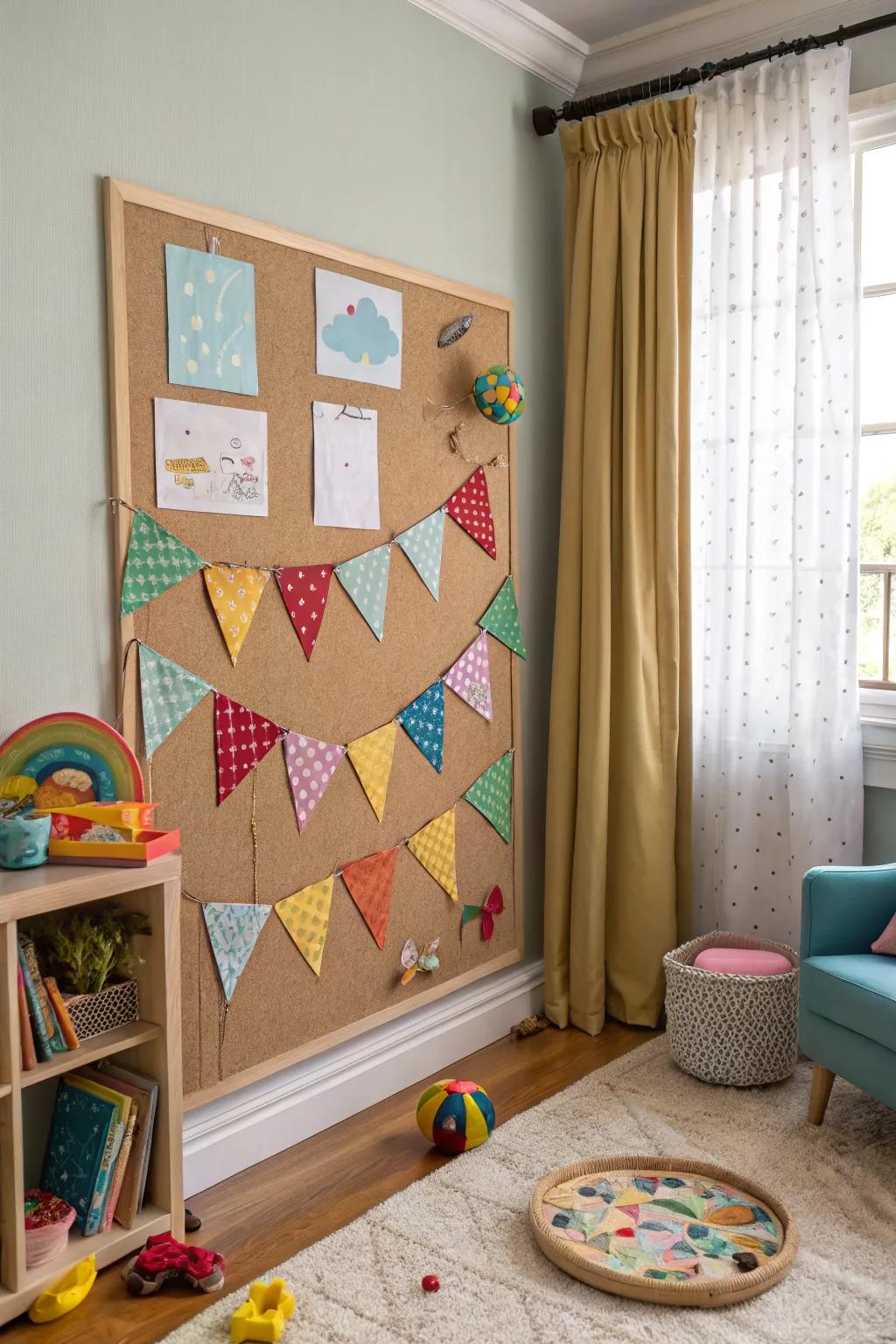 Soar high with a kite-themed bulletin board.