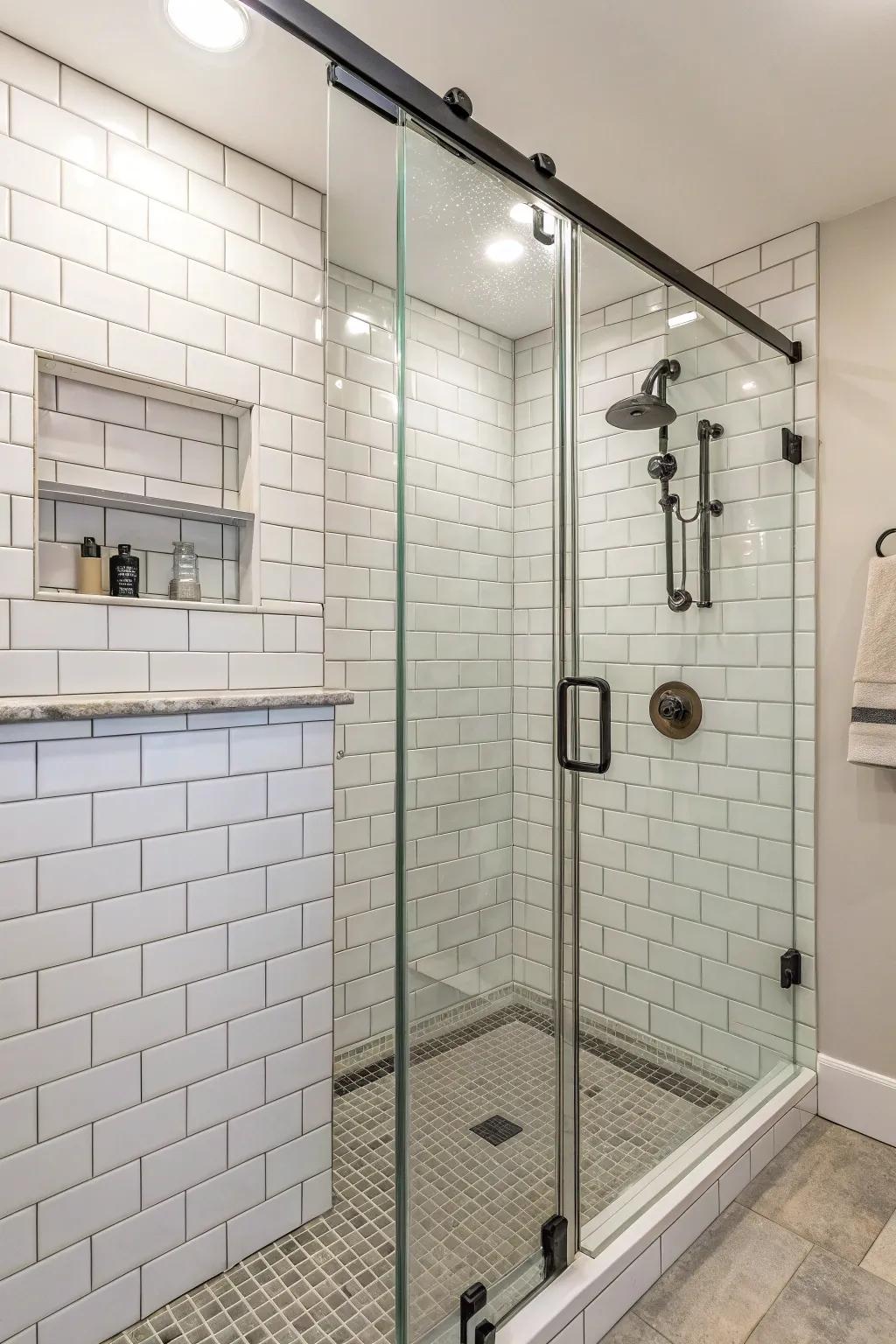 Subway tiles provide a classic and timeless look.