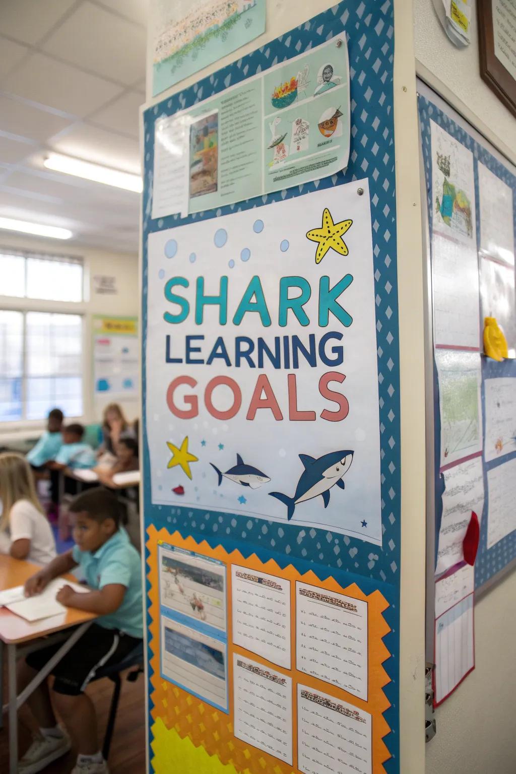 Keep learning on course with shark-themed goals.