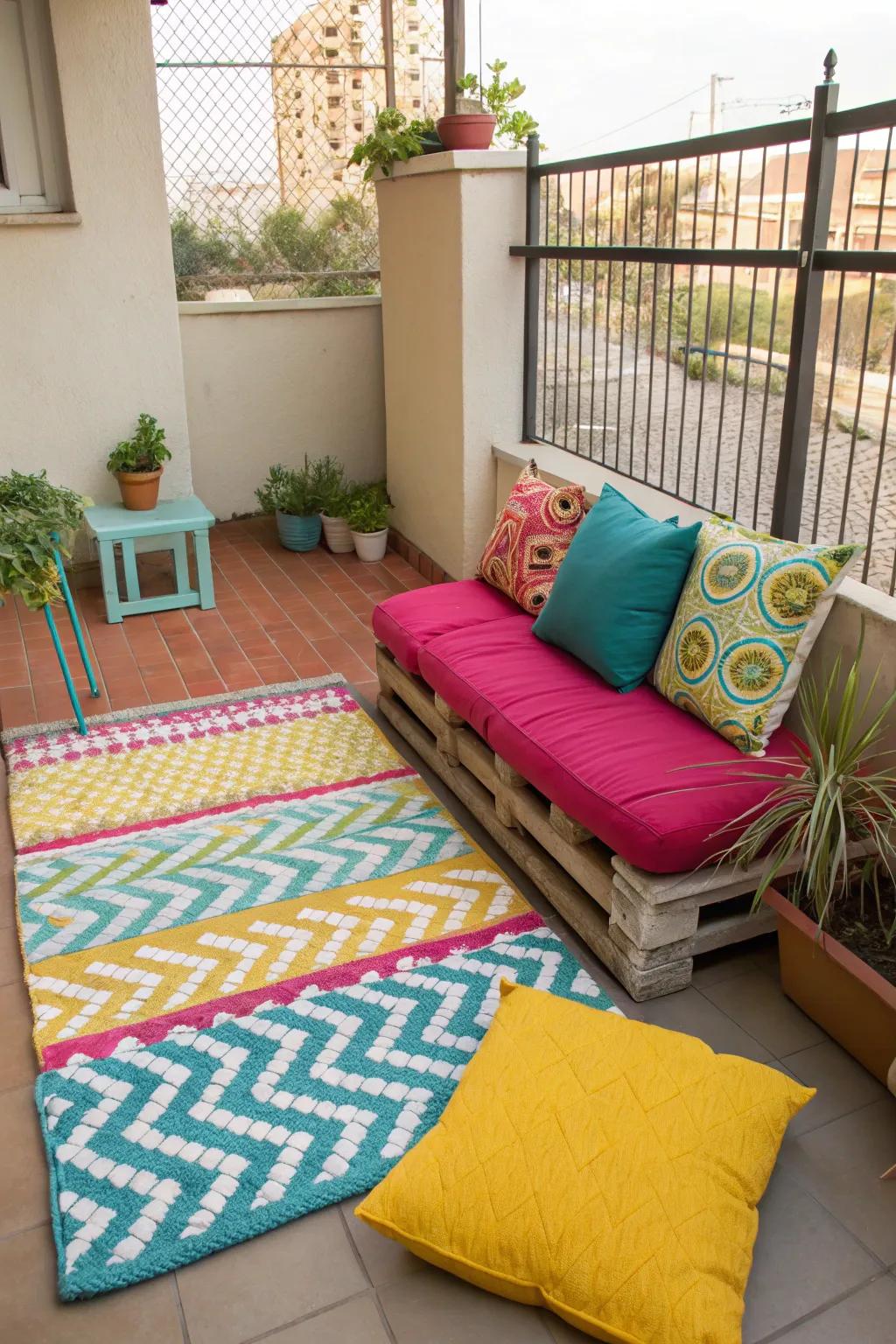 Outdoor textiles bring comfort and color to your patio.