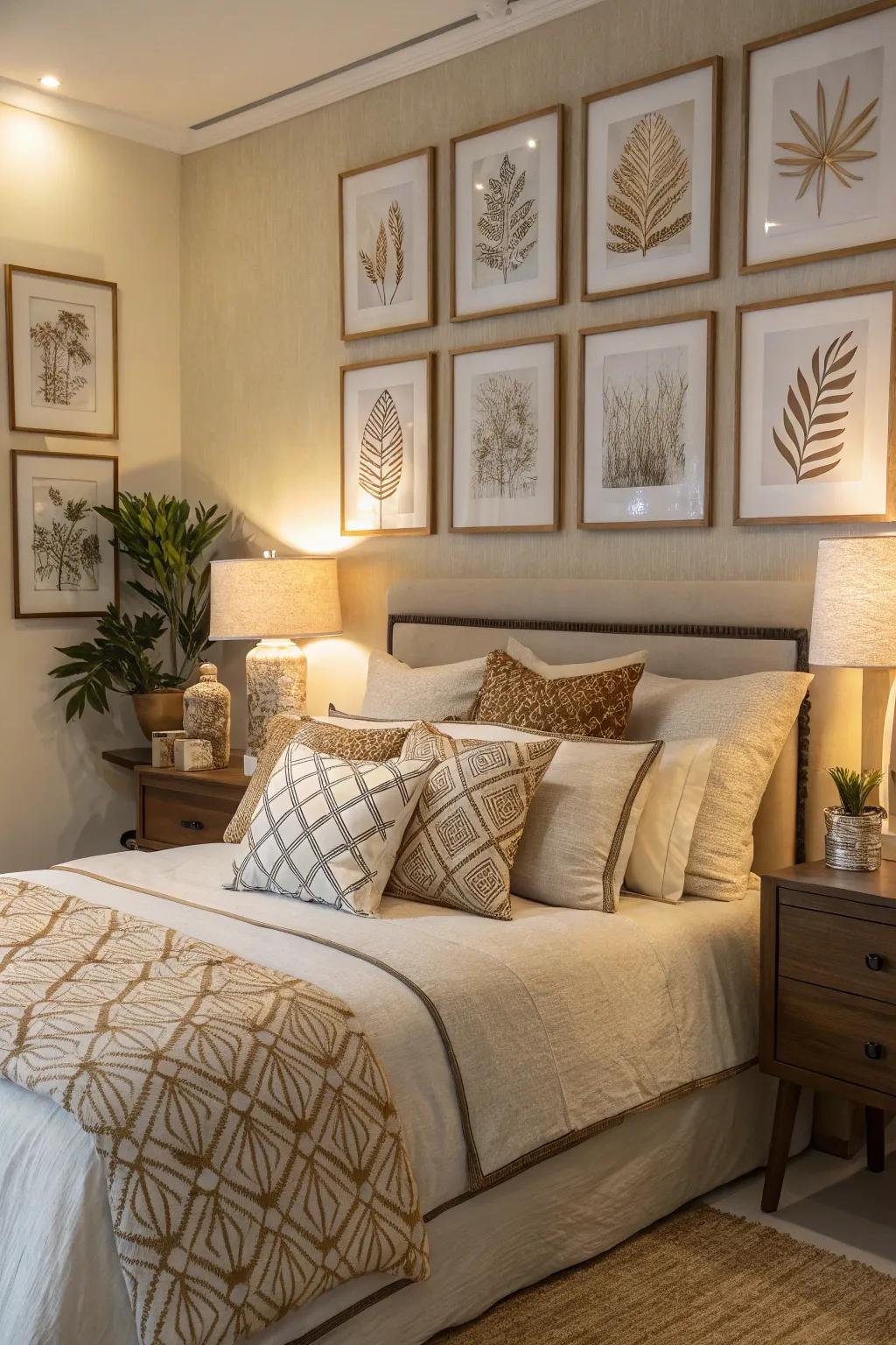 Achieve color harmony by coordinating your pillows with room decor.