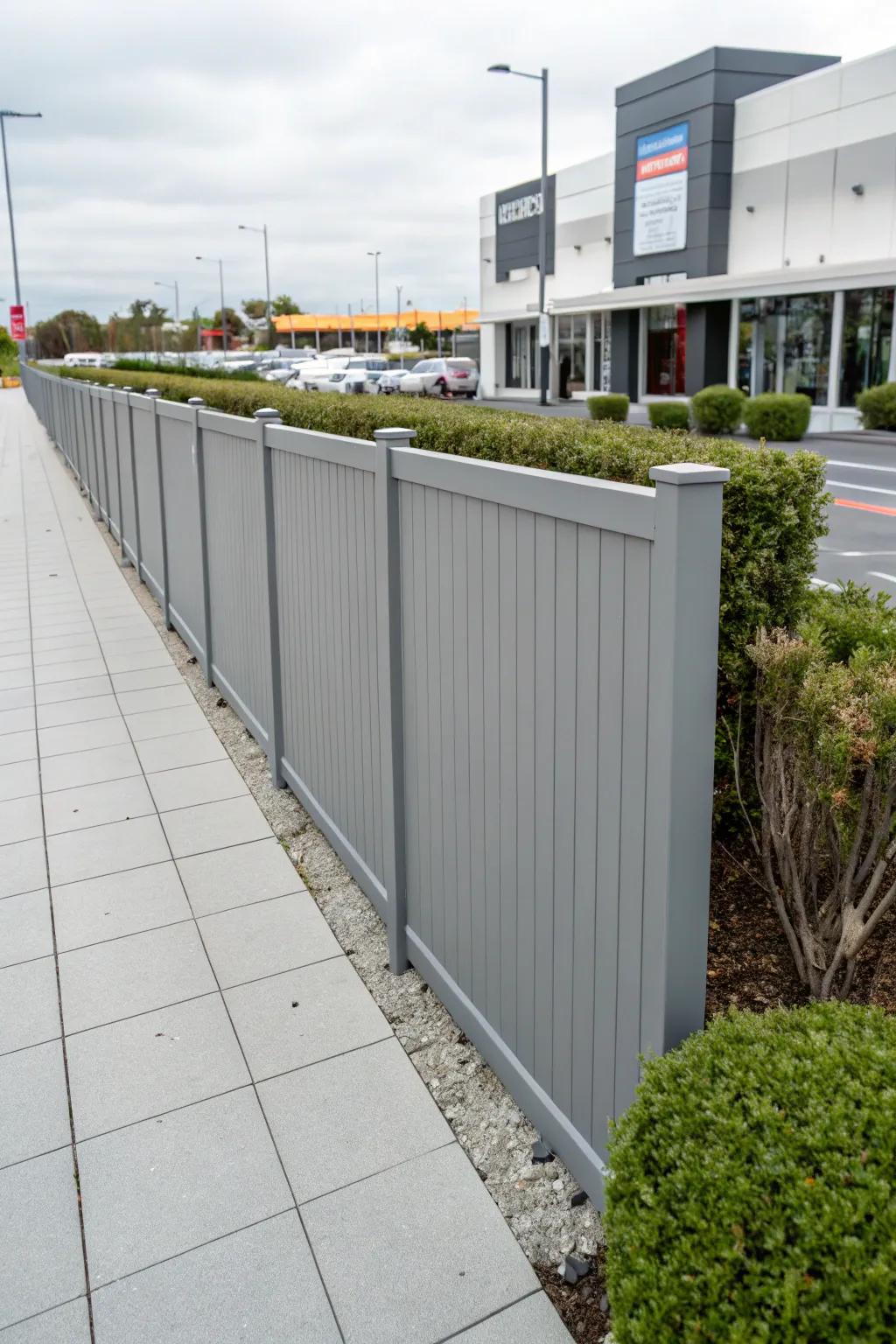 Vinyl fencing offers a modern touch with minimal upkeep.