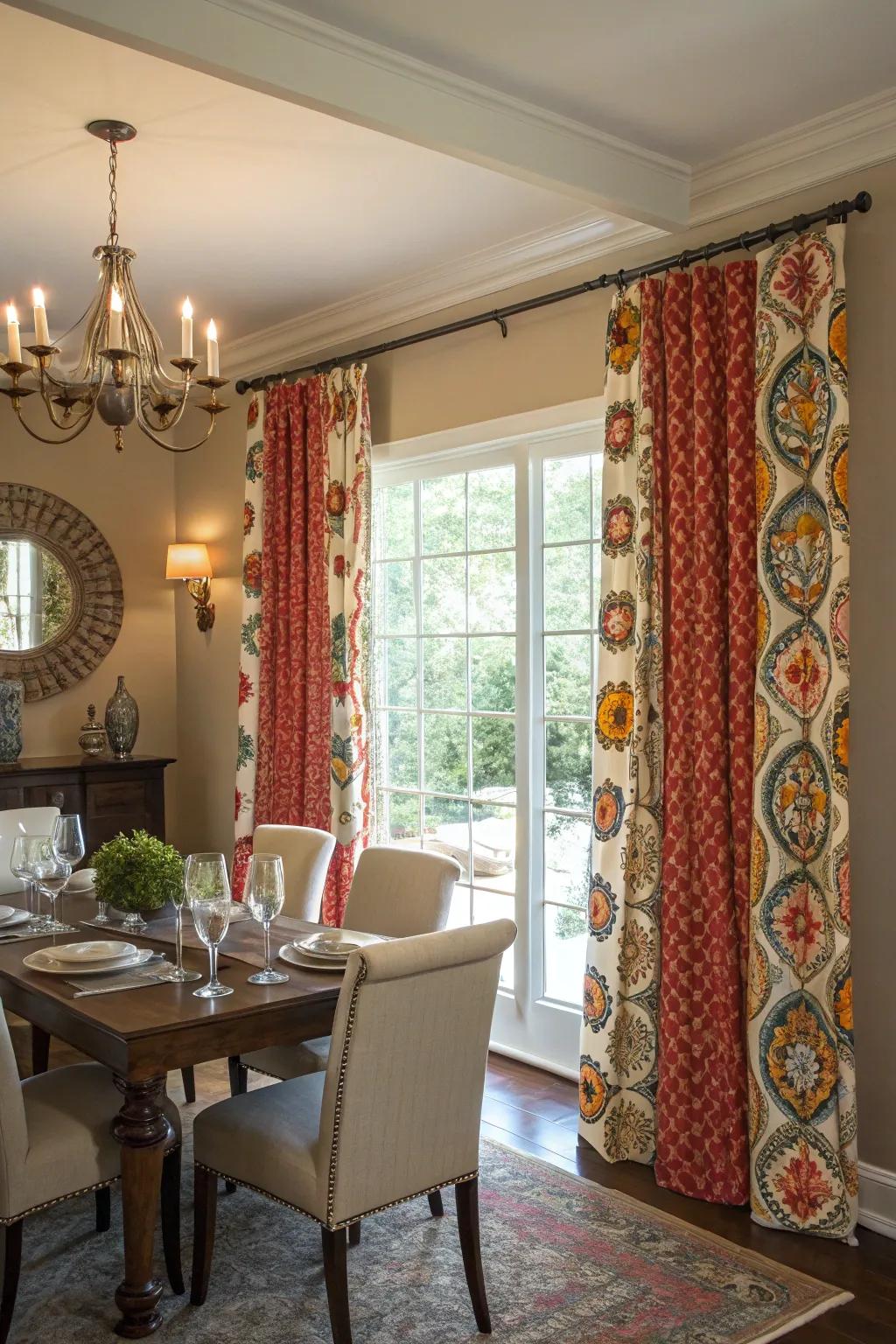 Bold patterned curtains can be a statement piece in any room.