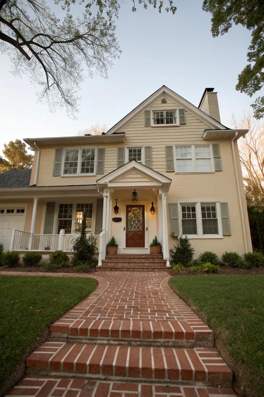 Lasting elegance with gentle beige shades.