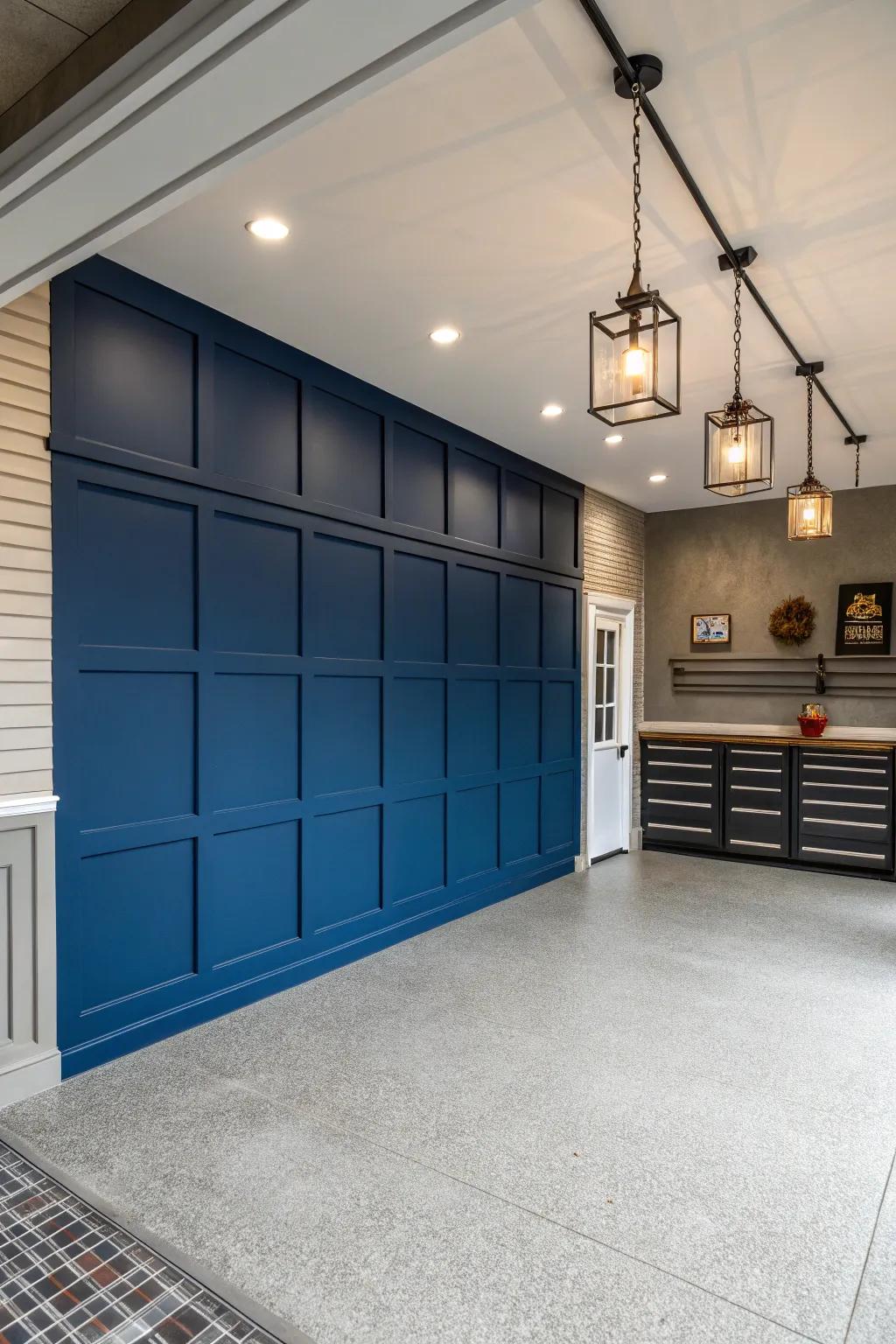 A bold accent wall can transform your garage into a stylish space.