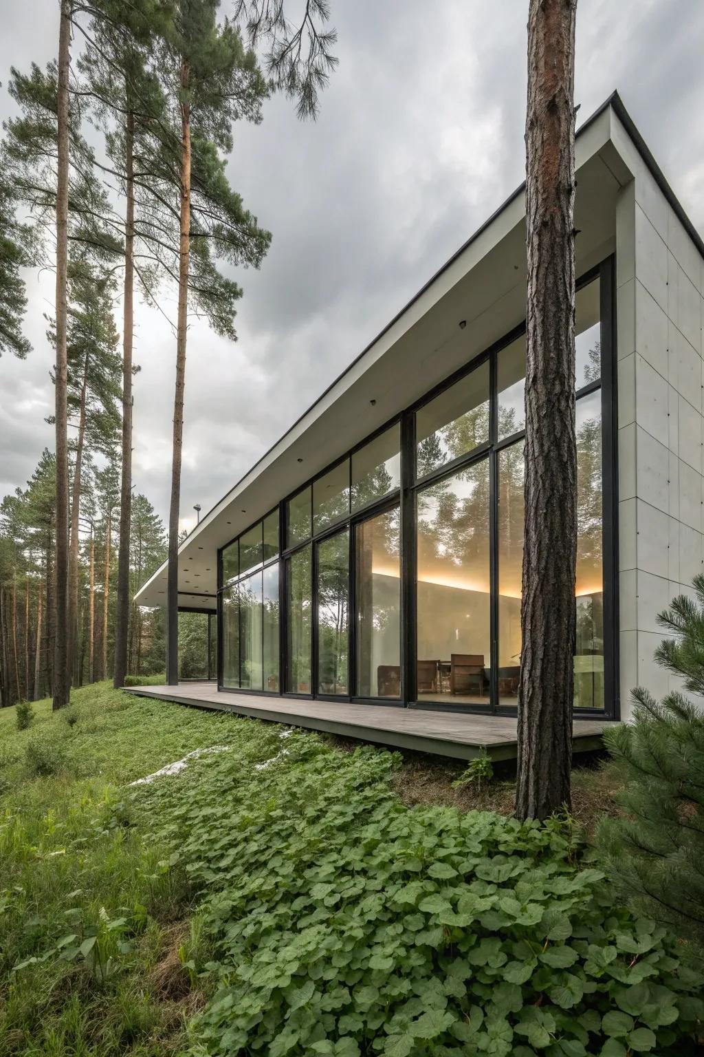 Where contemporary architectural design meets the peace of the woods.