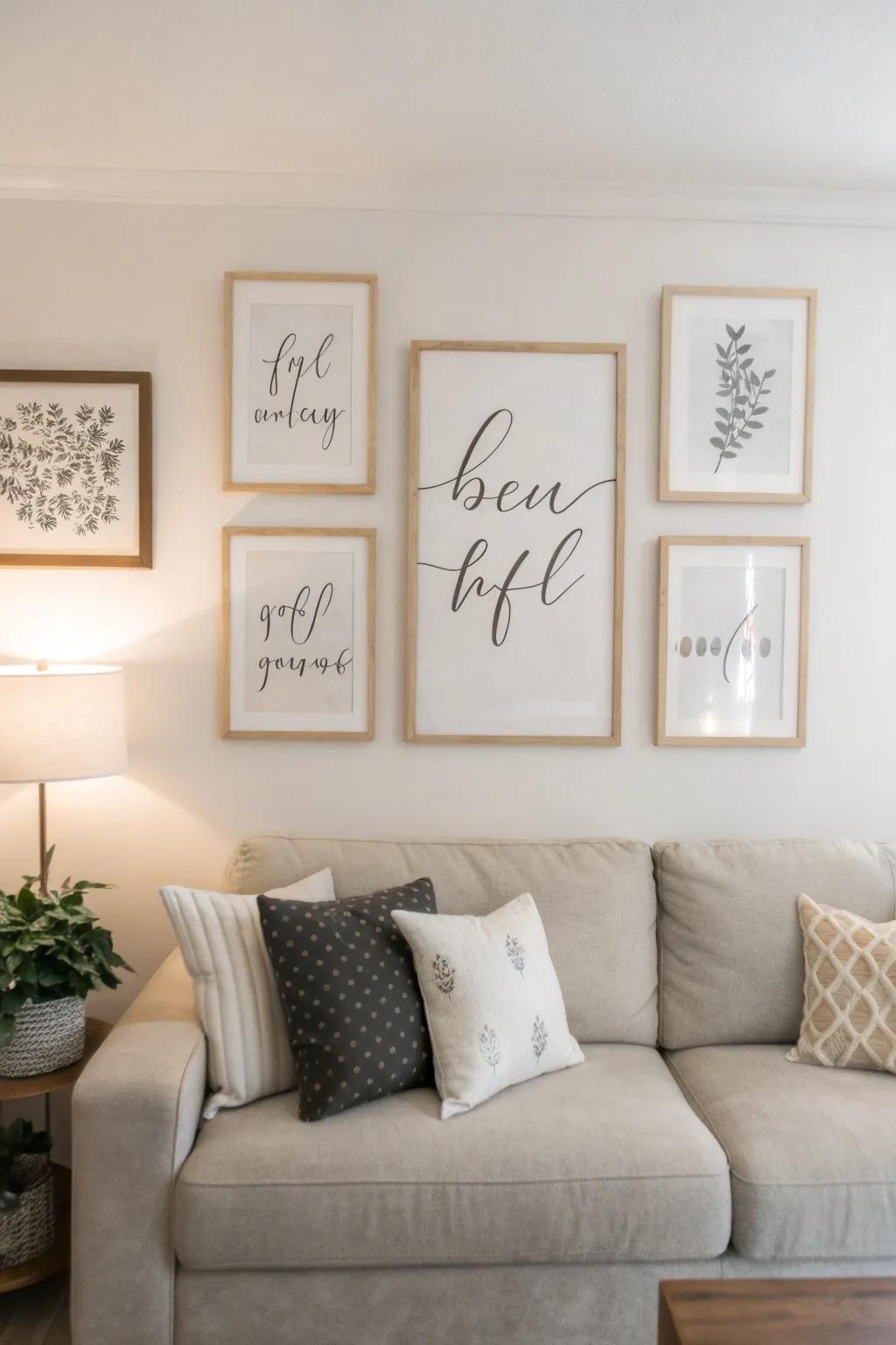 Inspire your day with attractive quote wall art.