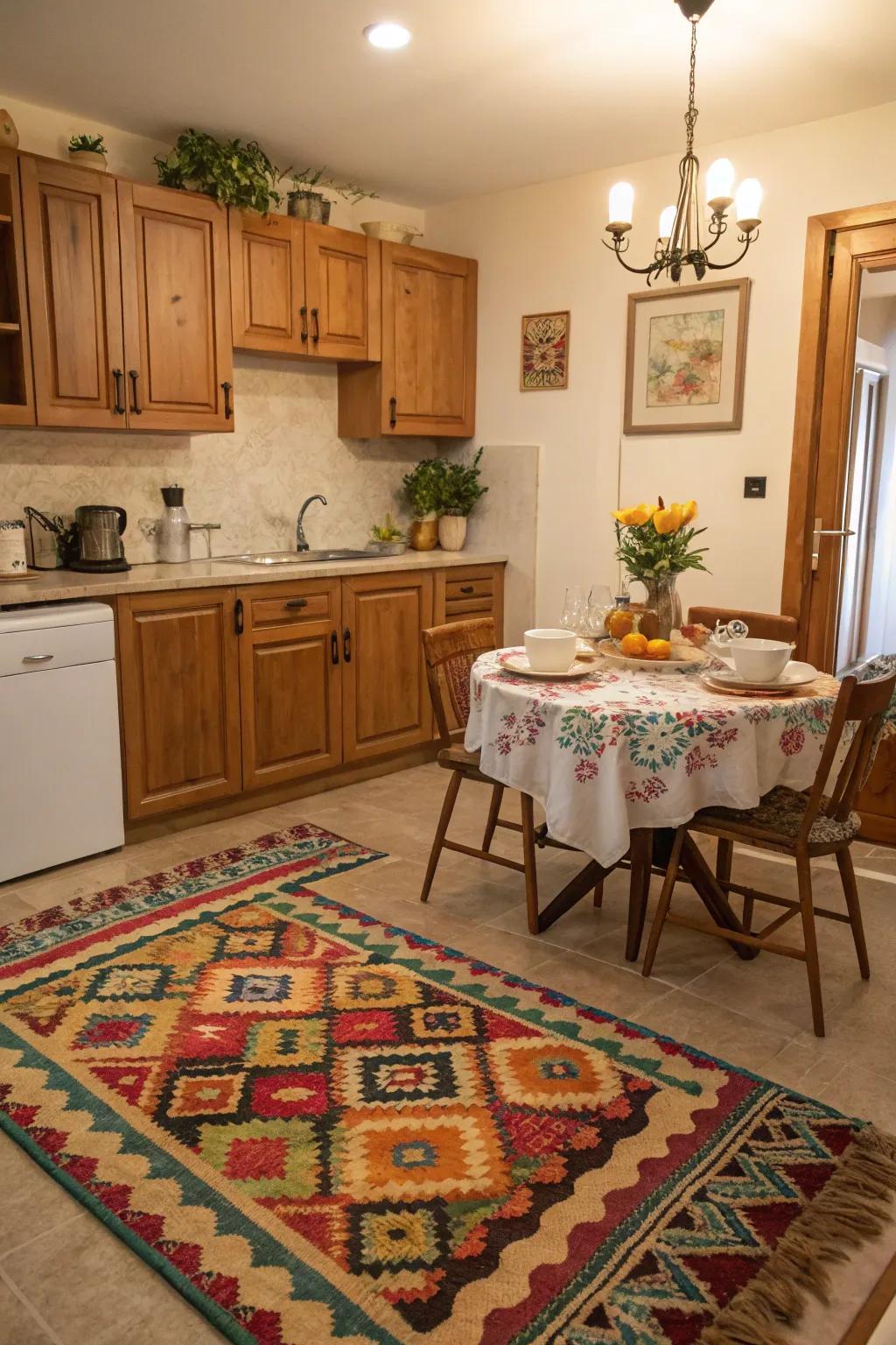 A well-chosen rug can transform the feel of your kitchen.