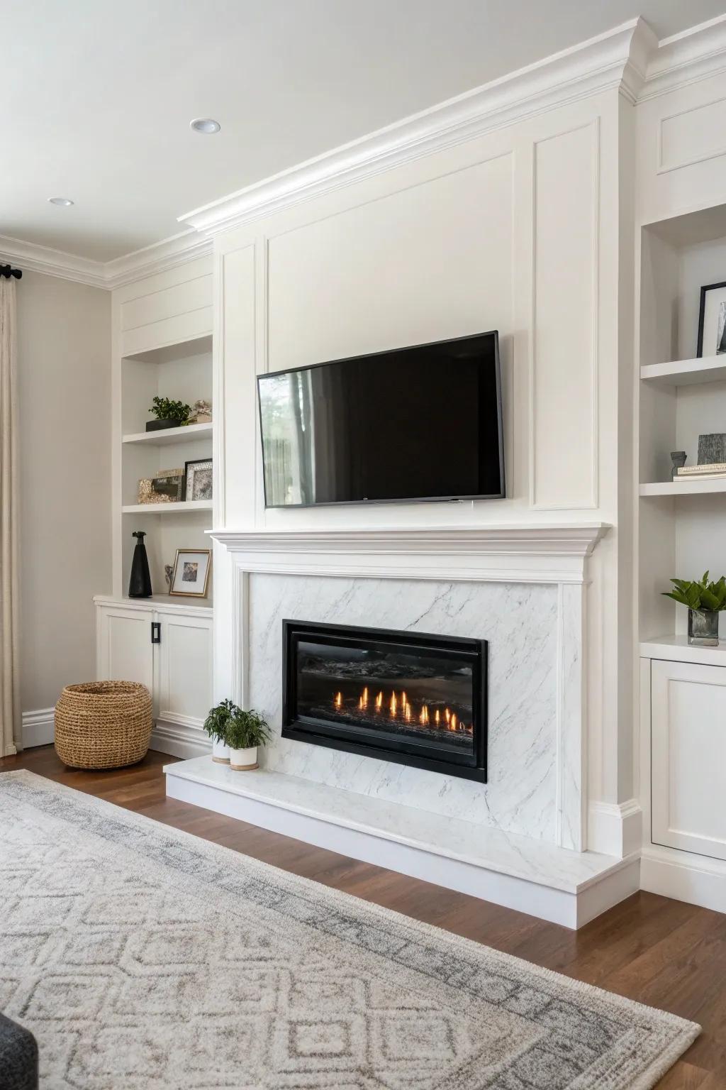 Contemporary streamlining encourages a spacious and uncluttered atmosphere.