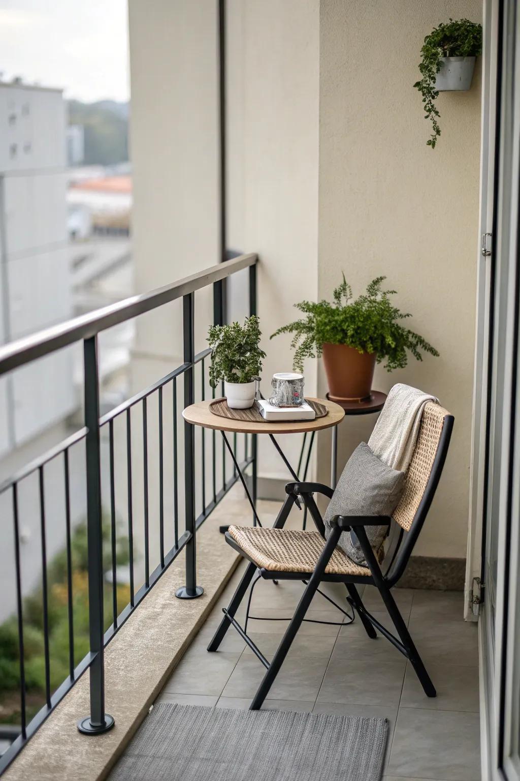 Welcome simplicity through an understated balcony design.