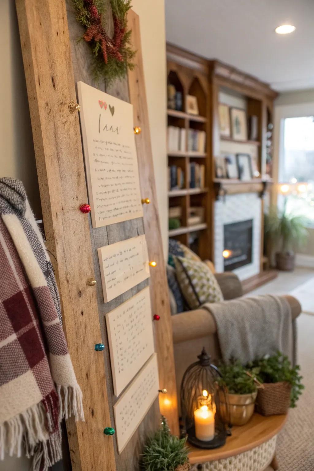 A rustic poetry board brings warmth and character to your decor.