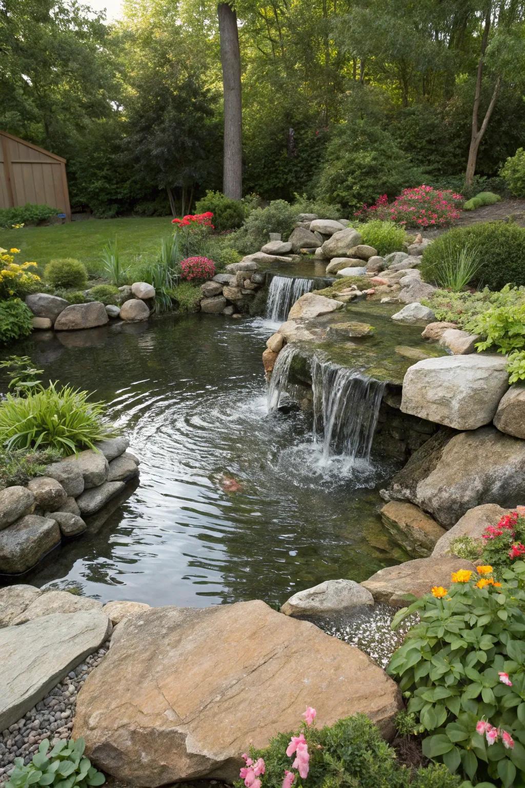 A cascade accent introduces both activity and melody to your stream.