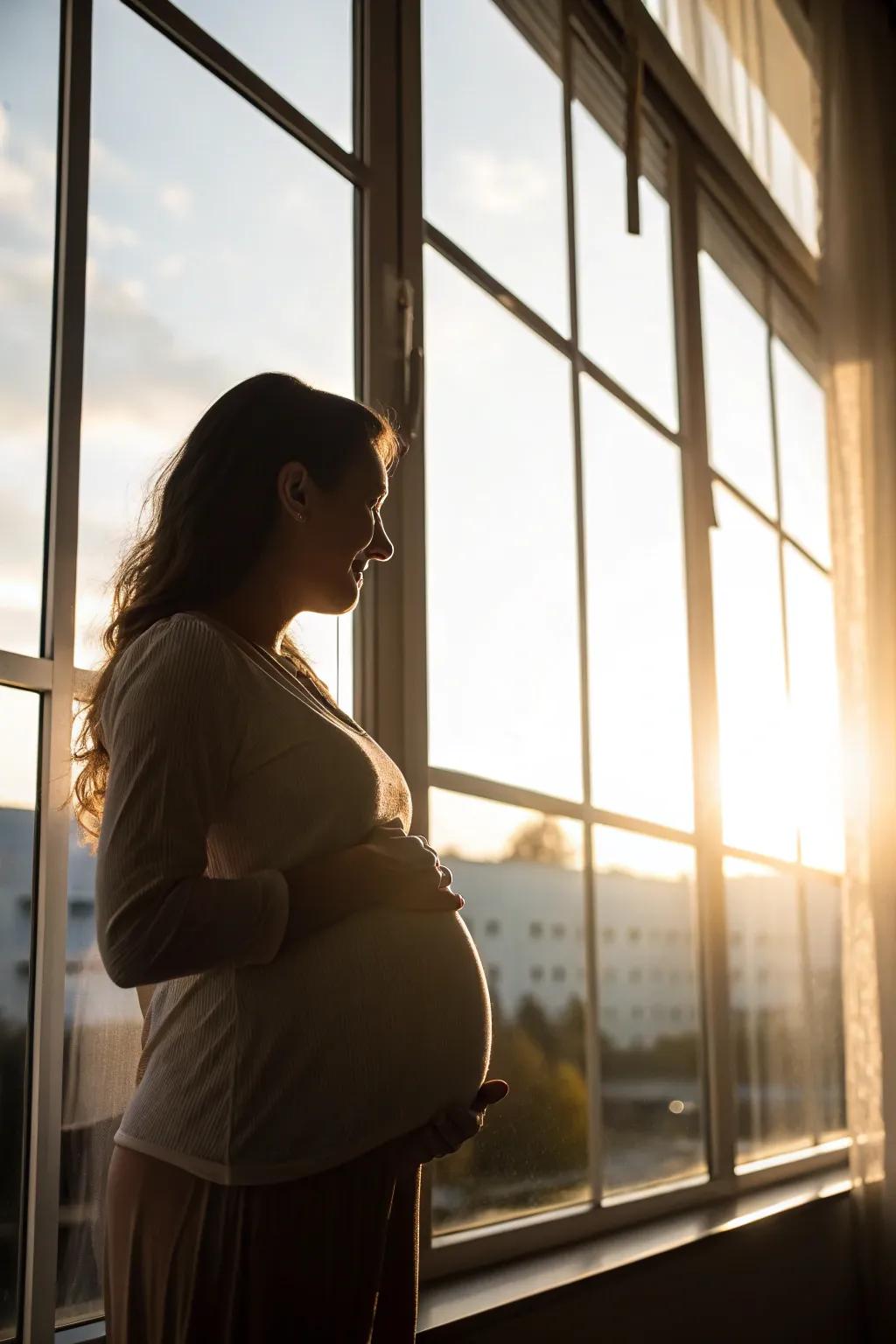 Natural light can be your best friend for capturing pregnancy glow.