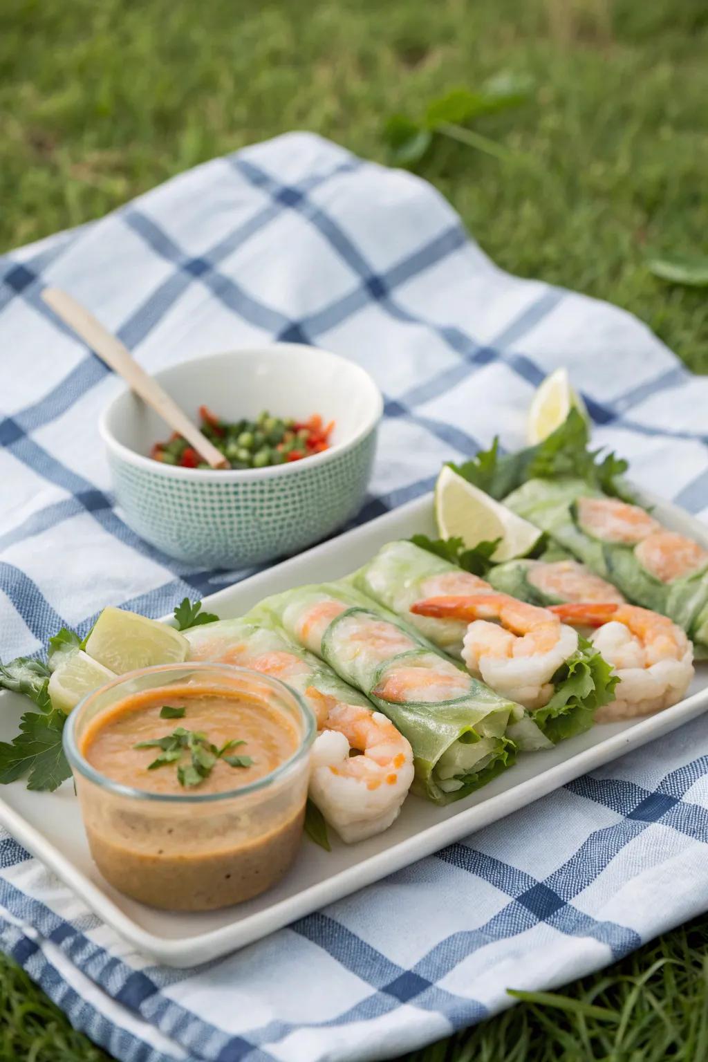 Crisp 'ocean spirals', excellent as a refreshing and fulfilling picnic appetizer.