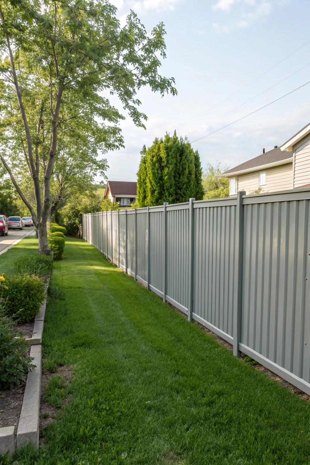 Reliable rolled steel sheets ensure a secluded and peaceful outdoor sanctuary.