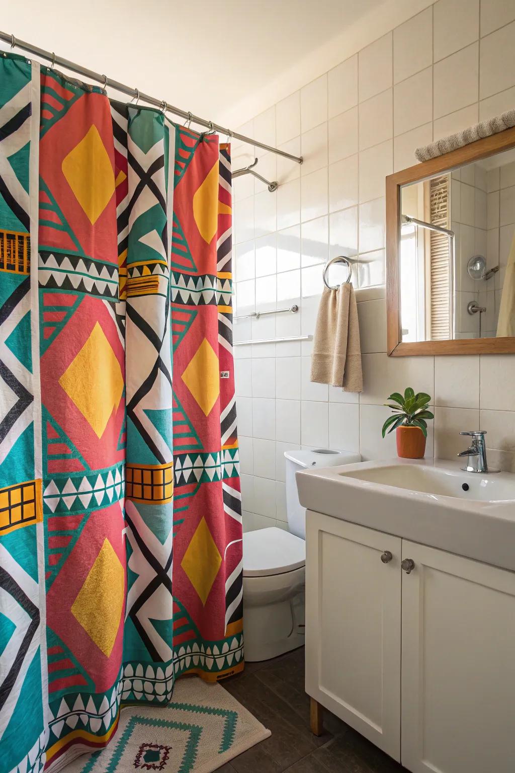 Patterns can energize and personalize your bathroom.