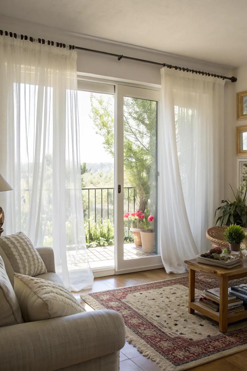 See-through panels add a light and airy elegance.