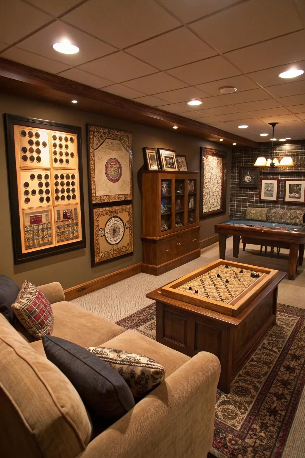 Custom game boards add a personal and creative element to your game room.