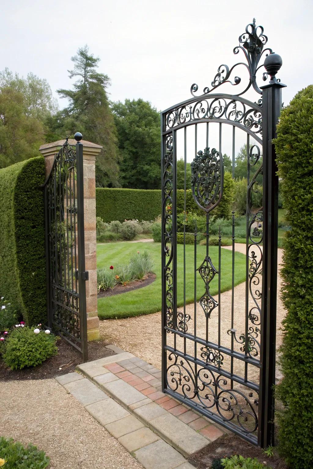 A custom gate offers a unique and personalized touch.